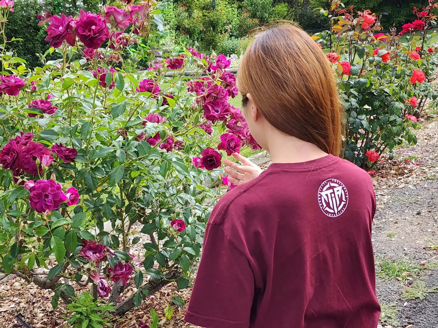 Floral Tee (Maroon) image 2