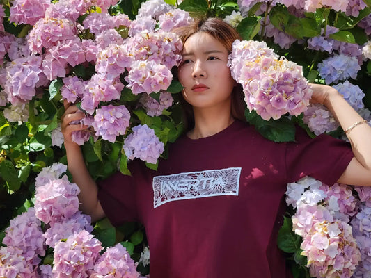 Floral Tee (Maroon) image 0
