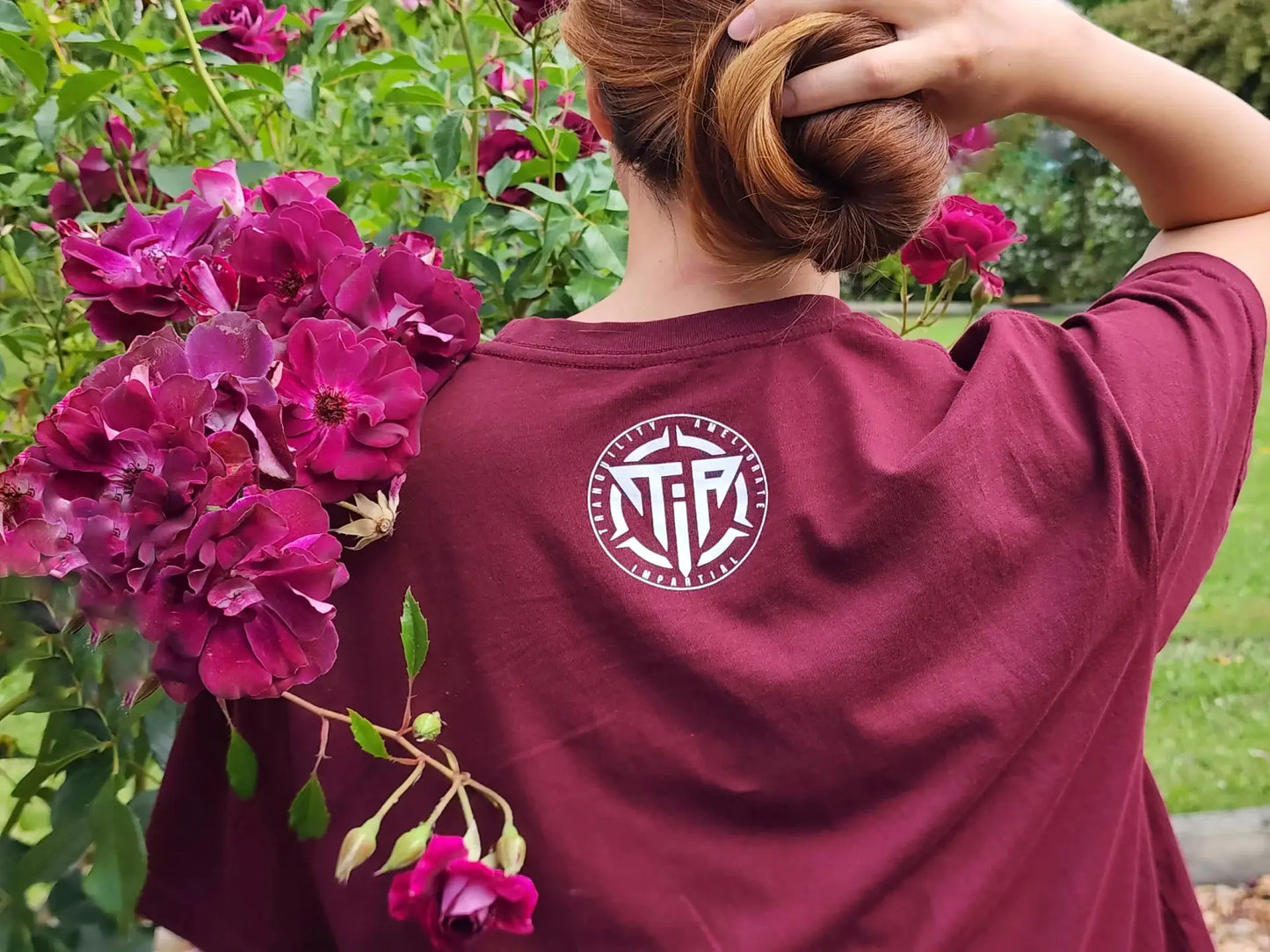 Floral Tee (Maroon) image 3