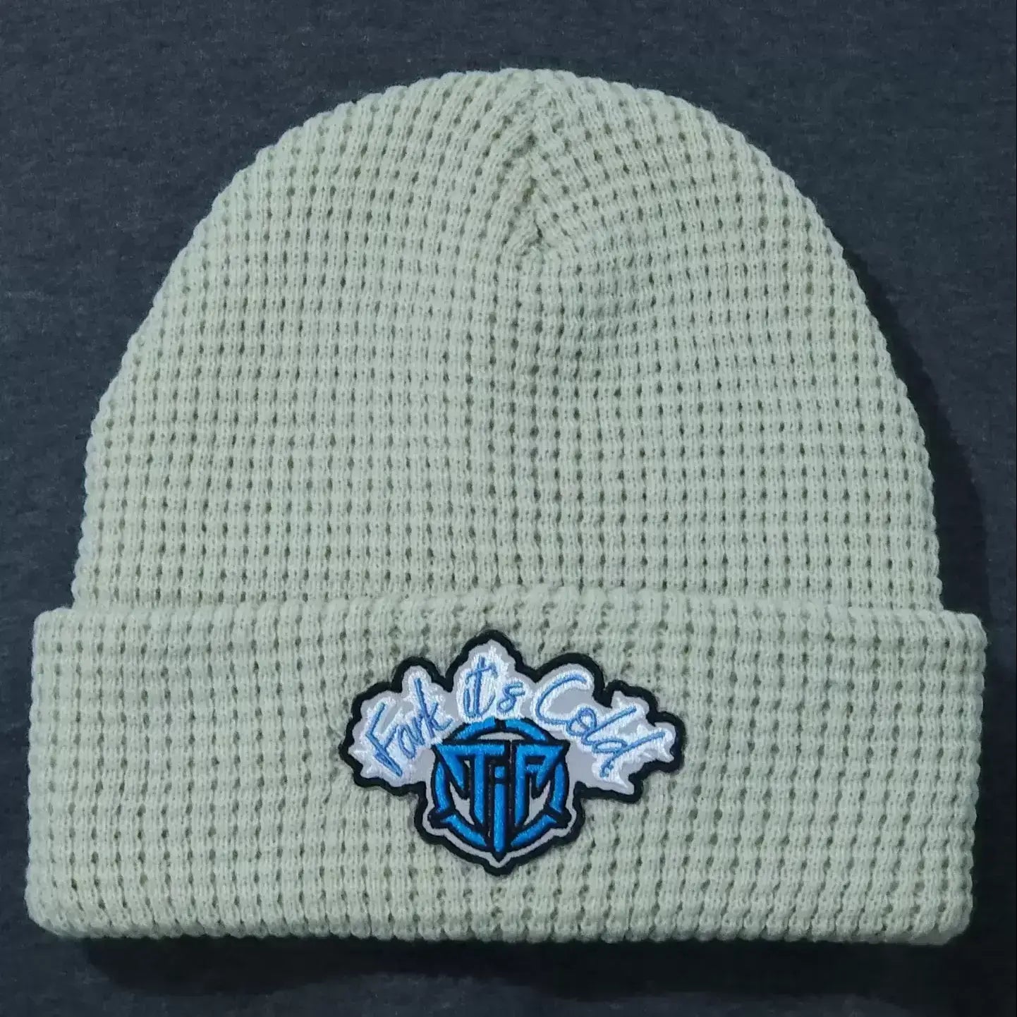 'Fark it's Cold' Beanie - Ecru image